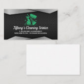 Carte De Visite Illustrations d'équipement de service de nettoyage (Devant / Derrière)