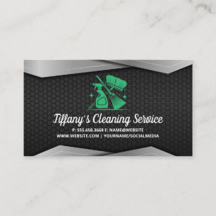 Carte De Visite Illustrations d'équipement de service de nettoyage