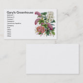 Carte De Visite Illustrations des plantes vintages (Devant / Derrière)