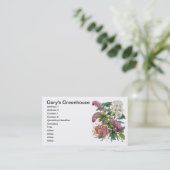 Carte De Visite Illustrations des plantes vintages (Debout devant)