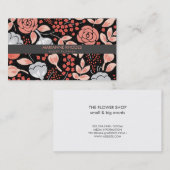 Carte De Visite Illustrations florales | Événement fleuriste (Devant / Derrière)