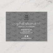 Carte De Visite Illustrations grises des cils élégants (Dos)