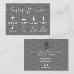 Carte De Visite Illustrations grises des cils élégants