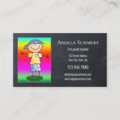 Carte De Visite Illustrations personnalisées de l'enseignant en ta (Dos)