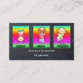 Carte De Visite Illustrations personnalisées de l'enseignant en ta (Devant)