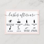 Carte De Visite Illustrations rose pâle et élégante sur les cils p (Devant)