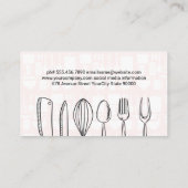 Carte De Visite Illustrations Ustensiles de cuisine (Dos)