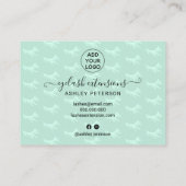 Carte De Visite Illustrations vertes en vert menthe (Dos)