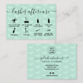 Carte De Visite Illustrations vertes en vert menthe (Devant / Derrière)