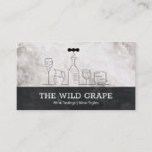 Carte De Visite Illustrations Vins | Plan ligne (Devant)
