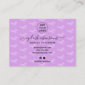 Carte De Visite Illustrations violettes de lashes (Dos)