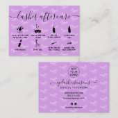 Carte De Visite Illustrations violettes de lashes (Devant / Derrière)