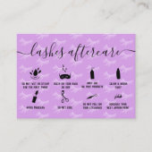 Carte De Visite Illustrations violettes de lashes (Devant)