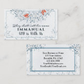 Carte De Visite Ils appelleront Son nom Emmanuel, Noël (Devant / Derrière)