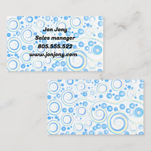 Carte De Visite image bulle (Devant / Derrière)