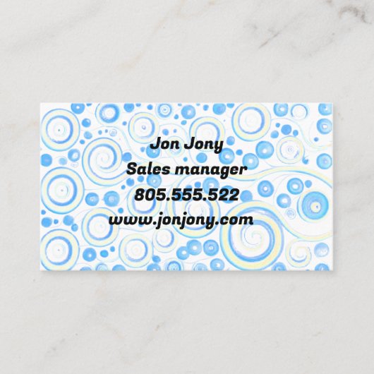 Carte De Visite image bulle (Devant)