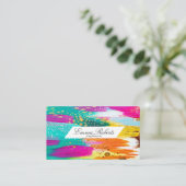 Carte De Visite Image clip de brosse créative (Debout devant)