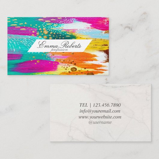 Carte De Visite Image clip de brosse créative (Devant / Derrière)