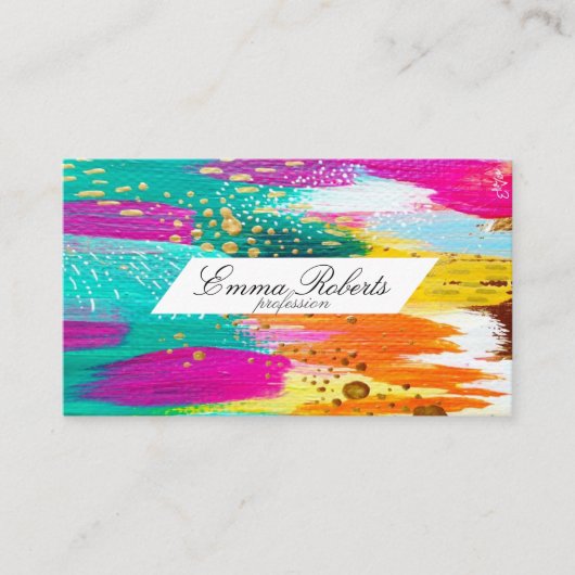 Carte De Visite Image clip de brosse créative (Devant)