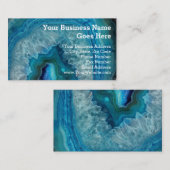 Carte De Visite Image cristalline de l'agent minéral de Blue Geode (Devant / Derrière)