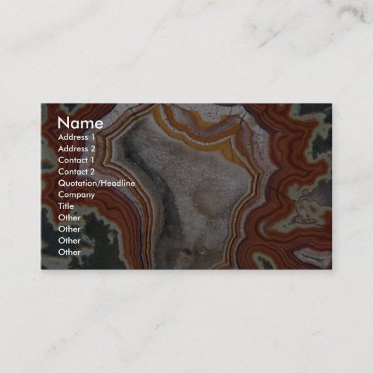 Carte De Visite Image d'agate de Dryhead (Devant)