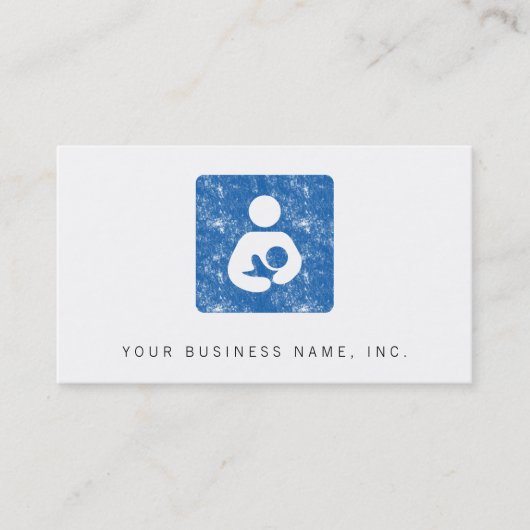 Carte De Visite Image d'allaitement Letterpress Style Texture (Devant)