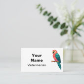 Carte De Visite Image d'animal, perroquet, oiseau (Debout devant)