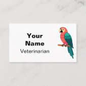 Carte De Visite Image d'animal, perroquet, oiseau (Devant)