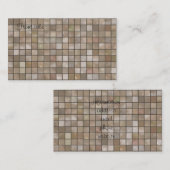 Carte De Visite Image De Carreaux De Sol Faux Tan (Devant / Derrière)