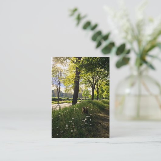 Carte De Visite Image de chien (Debout devant)