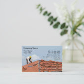Carte De Visite Image de construction de toitures (Debout devant)