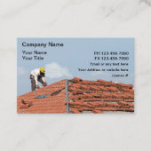 Carte De Visite Image de construction de toitures (Devant)