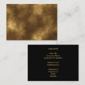 Carte De Visite Image de cuir Brown (Devant / Derrière)