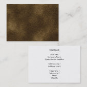 Carte De Visite Image de cuir Brown (Devant / Derrière)