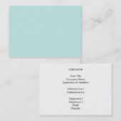 Carte De Visite Image de cuir léger de turquoise (Devant / Derrière)