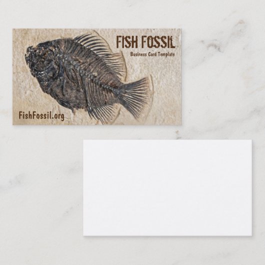 Carte De Visite Image de fossile de poissons (Devant / Derrière)