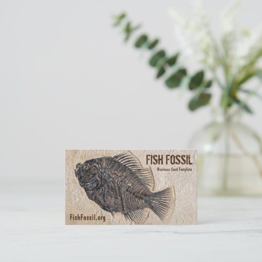 Carte De Visite Image de fossile de poissons (Debout devant)