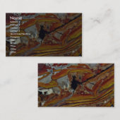 Carte De Visite Image de jaspe orange et jaune (Devant / Derrière)