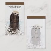 Carte De Visite Image de la faune de Cute Otter (Devant / Derrière)