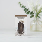 Carte De Visite Image de la faune de Cute Otter (Debout devant)