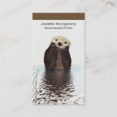 Carte De Visite Image de la faune de Cute Otter (Devant)