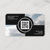 Carte De Visite Image de l'objectif de caméra coupée (Dos)