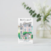 Carte De Visite Image de location de maison et logo Airbnb (Debout devant)