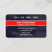 Carte De Visite Image de profil bleu rouge entraîneur (Dos)