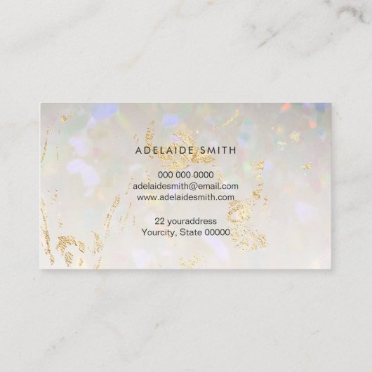 Carte De Visite image de texture opale (Dos)
