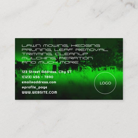 Carte De Visite Image de tondeuse professionnelle moderne (Dos)