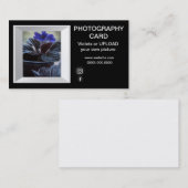 Carte De Visite Image de violettes de cadre de tableau de (Devant / Derrière)