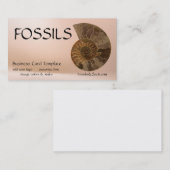 Carte De Visite Image des ammonites fossiles (Devant / Derrière)