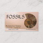 Carte De Visite Image des ammonites fossiles (Devant)