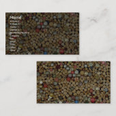 Carte De Visite Image des lièges de vin (Devant / Derrière)